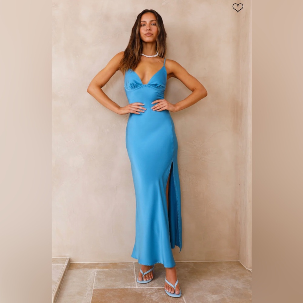 NWT HelloMolly/FortunateOne Satin Maxi Dress